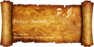 Pulcz Jordán névjegykártya